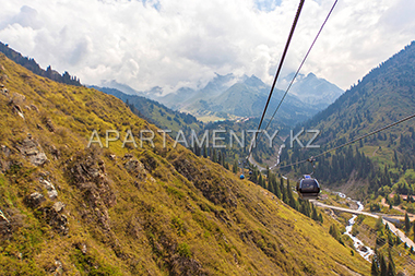 Funicular in Almaty, mountains