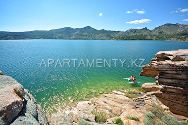 Rocks' bottom of Zhasybay lake, Bayanaul