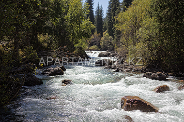 Mountain river in Almaty region