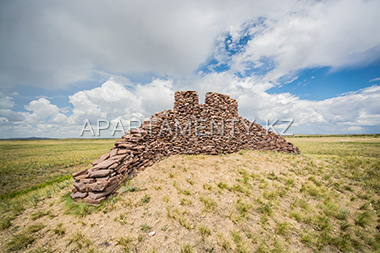 Останки крепости в Улытау, Центральный Казахстан