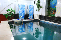 Sauna, swimming pool, massage room