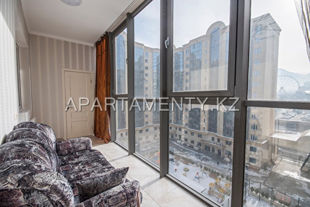 2-room apartment for daily rent in Almaty