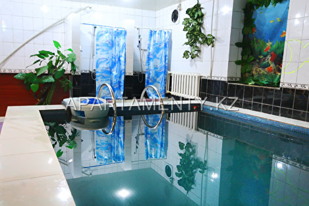 Sauna, swimming pool, massage room