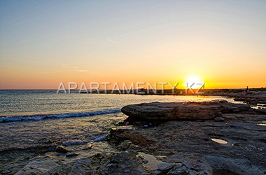 Sunset in Aktau, Caspian sea