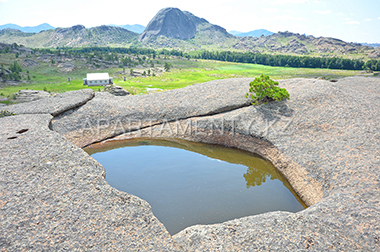 Nature pool in Bayanaul. View on Nayzatas