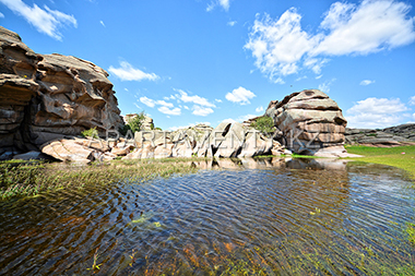 Small lake on the path to the Kempirtas. Bayanaul