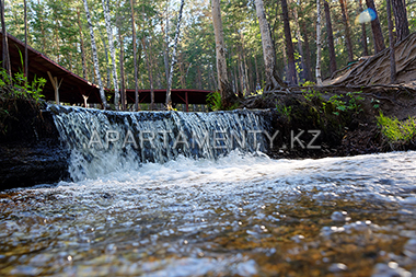 Горная река в лесу Борового, иманаевский водопад