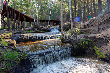 Imanayev falls in Burabay