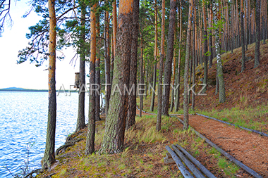 Лавочка по пути в пещеру Кенесары, Боровое