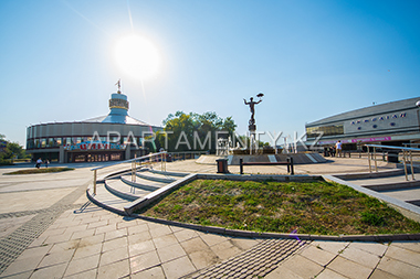 Square near circus in Karaganda