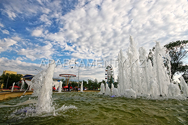 Fountain near the Central park in Kostanay