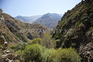 View on the Almaty mountains. Turgen