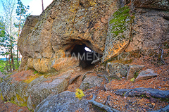 Kenesary Cave in Borovoye. The path to the cave.
